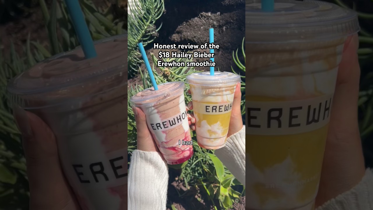 Honest review of the $18 Hailey Bieber smoothie at Erewhon!