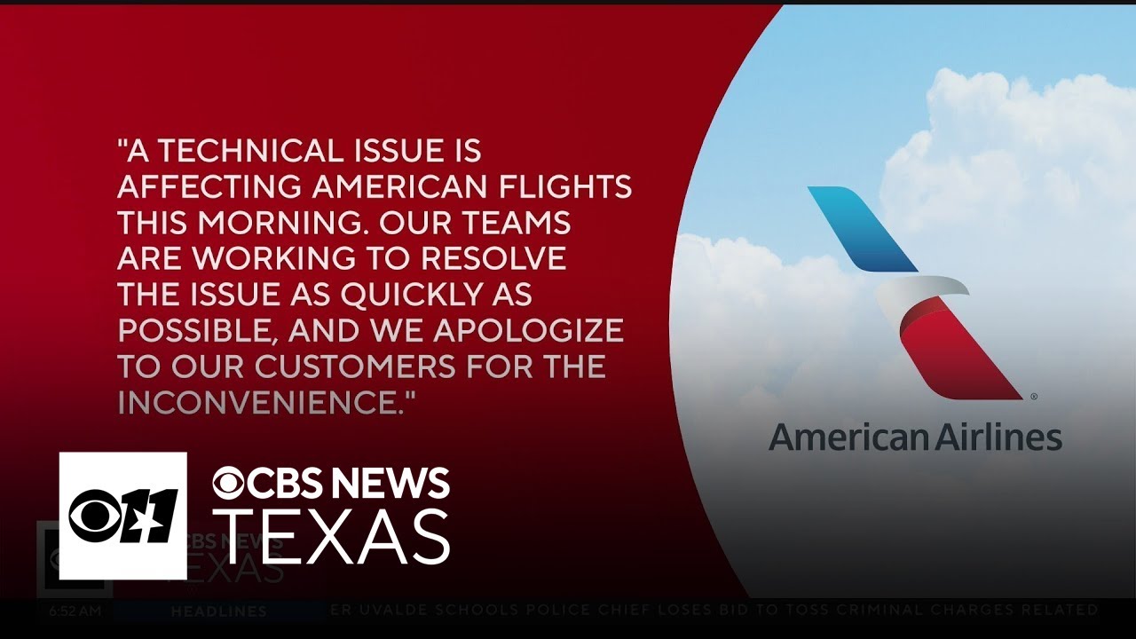 American Airlines flights grounded nationwide due to a technical issue