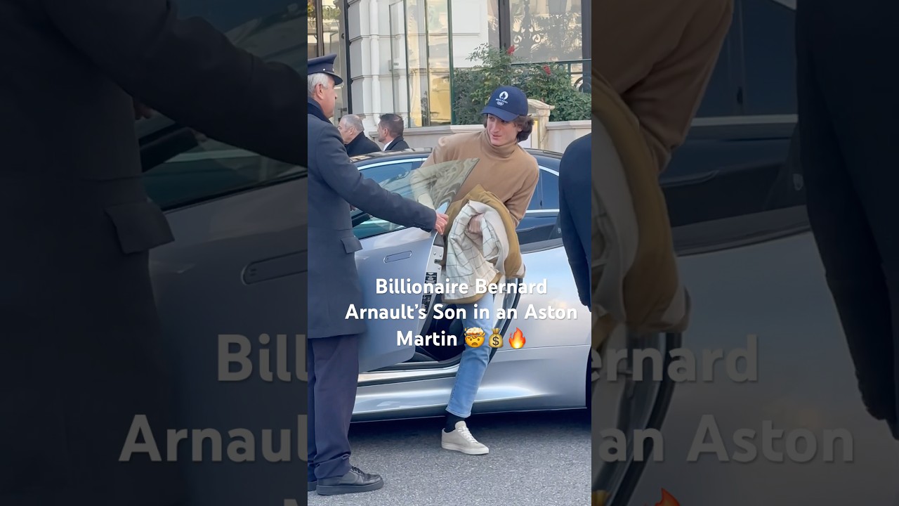 BILLIONAIRE BERNARD ARNAULT’S SON IN AN ASTON MARTIN 🤯💰🔥 #monaco #automobile #billionaire #rich