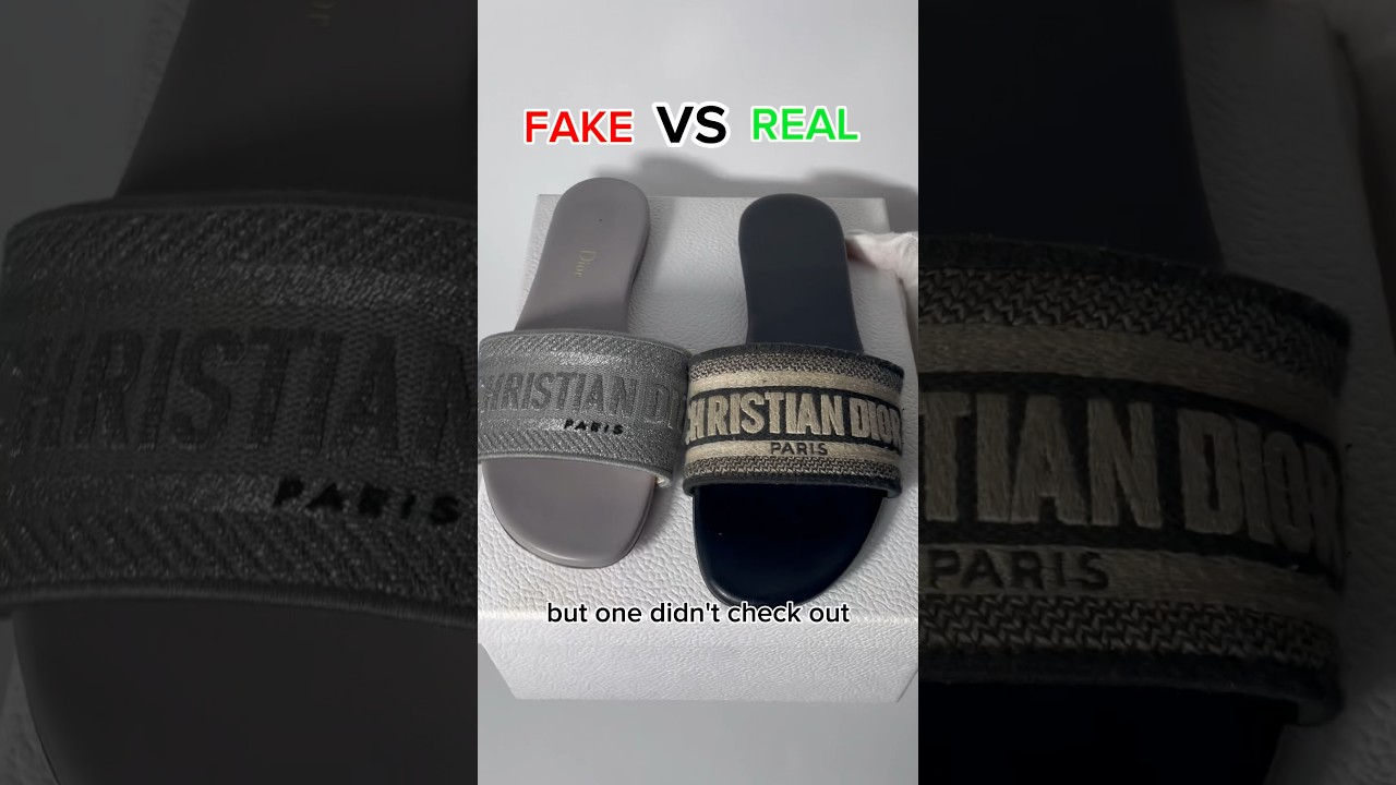 We got sent FAKE Dior sandals #luxury #realvsfake #authentication