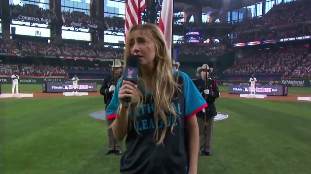 Ingrid Andress performs National Anthem at All-Star Game HR derby 2024 🇺🇸