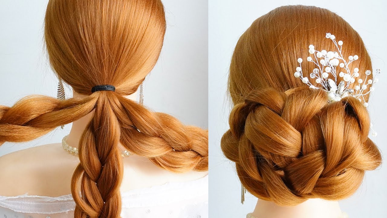 Easy Updos For Long Hair For Beginners | Wedding Hairstyle Bridal