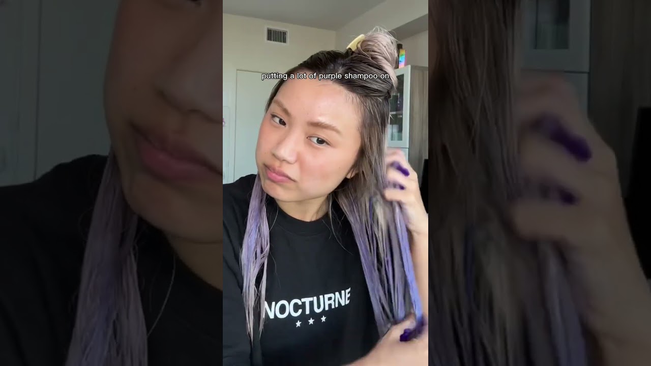 testing PURPLE shampoo on my hair 🤔