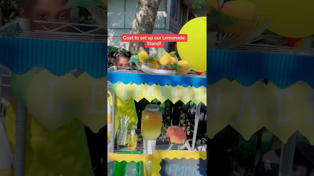 Cost to set up a Lemonade Stand 😮 #lemonadestand #kidsactivities #summerfun #familyfun #shorts