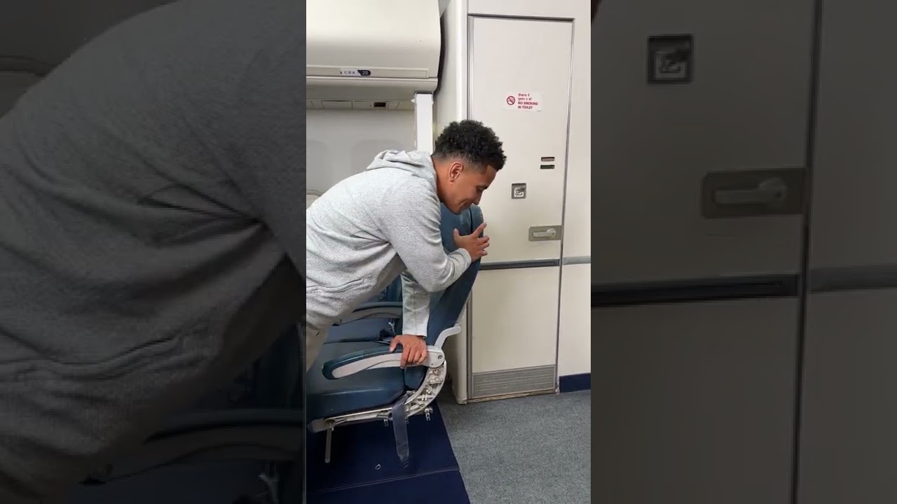 Cheater gets caught in the airplane bathroom! #shorts