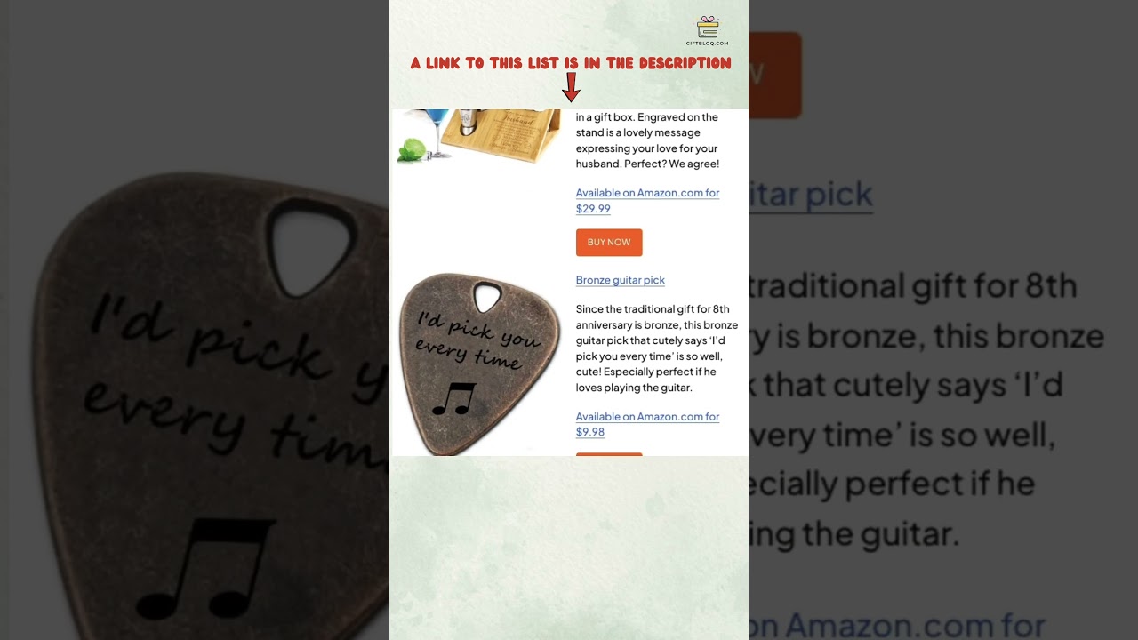 8 Year Wedding Anniversary - Gift ideas for her, him and a couple