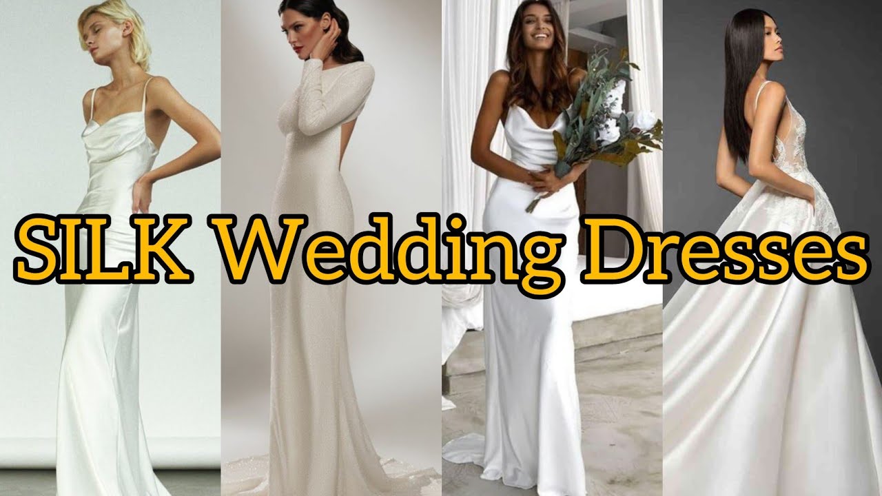 SATIN WEDDING DRESSES FOR 2022 SUMMER. TRENDING WEDDING DRESS STYLE SILK WEDDING DRESS