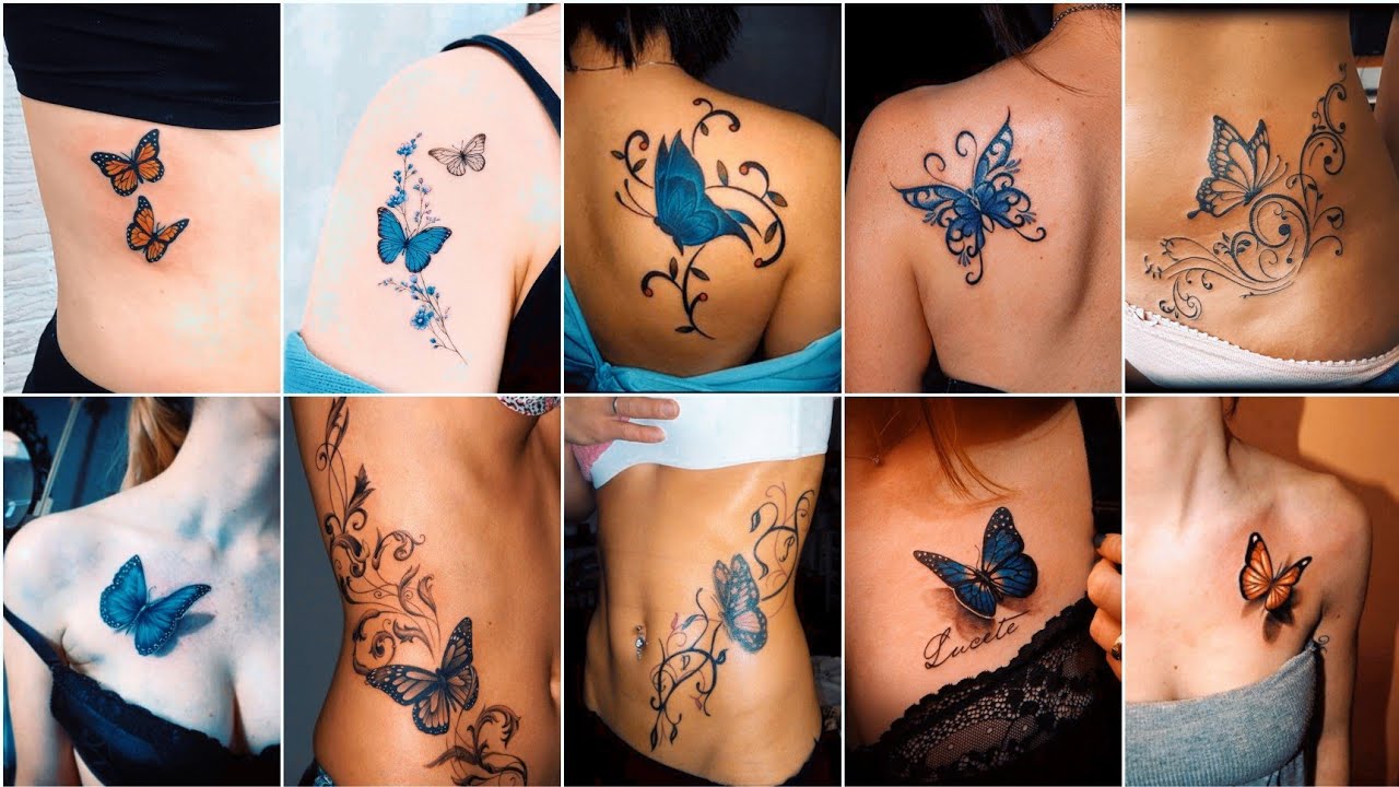50+ trendy butterfly tattoo ideas for girls || butterflies tattoo designs | small butterfly tattoos