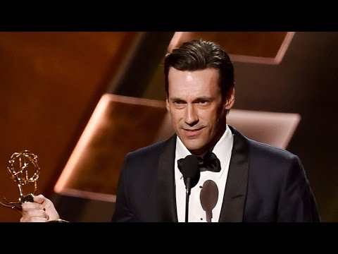 Jon Hamm Finally Wins an Emmy, Thanks Ex Jennifer Westfeldt
