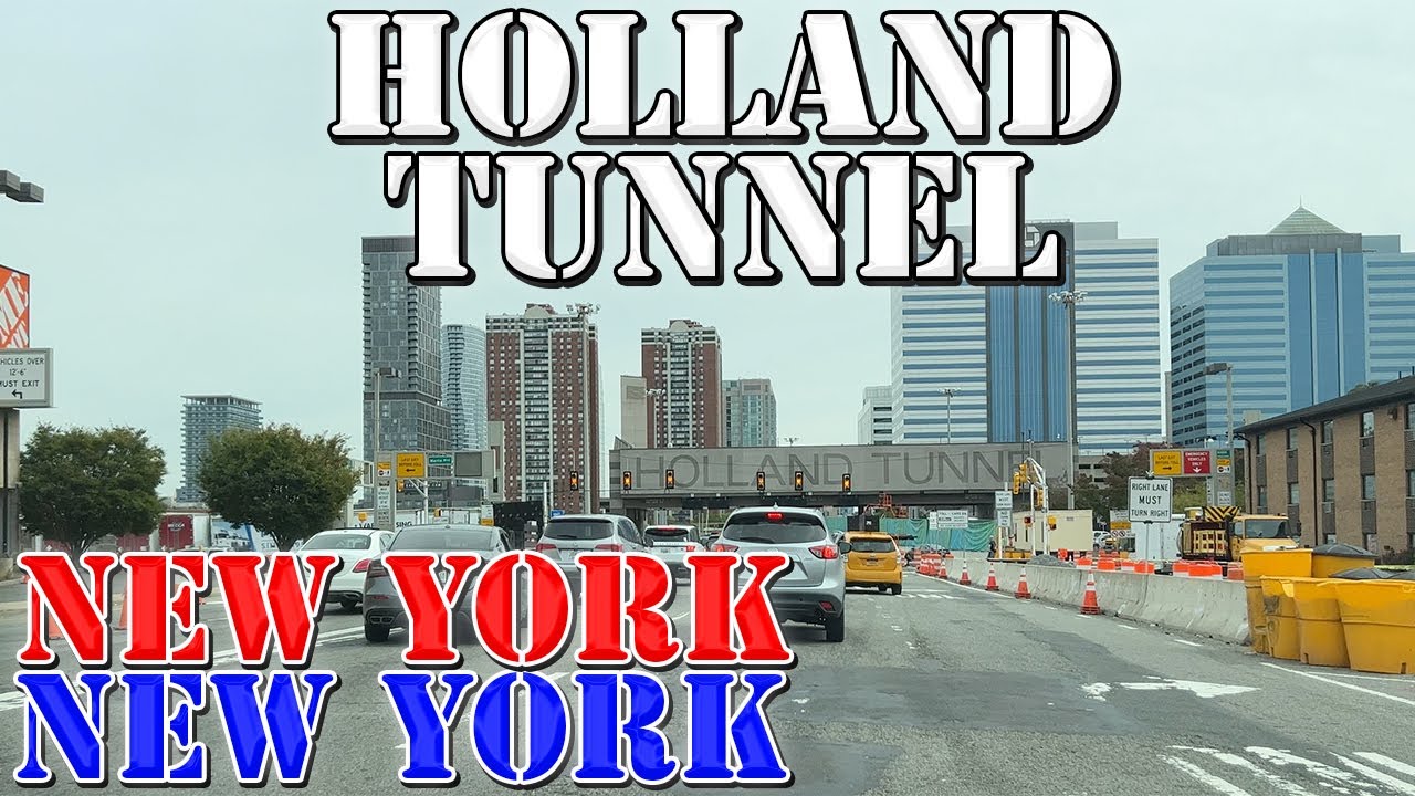 Holland Tunnel East - New Jersey to Manhattan - New York - 4K Infrastructure Drive