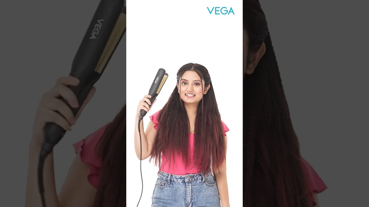Flat hair? Boost it with the Vega Classic Hair Crimper! Quick, lasting texture with 5 ceramic plates