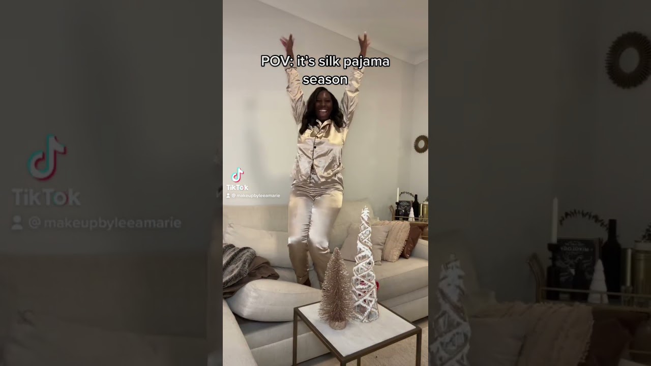 Silk pajamas are in full effect!