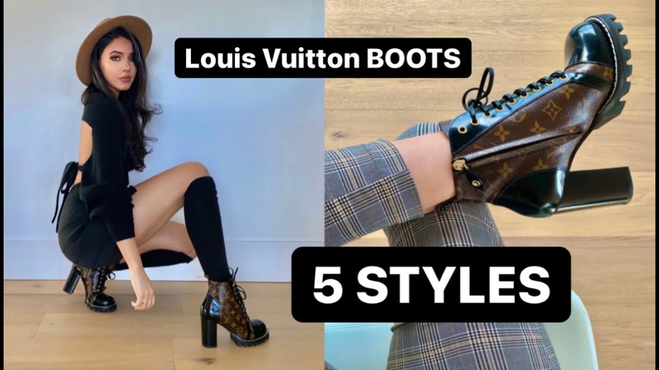 HOW TO STYLE LOUIS VUITTON BOOTS  - 5 LOOKS #louisvuitton