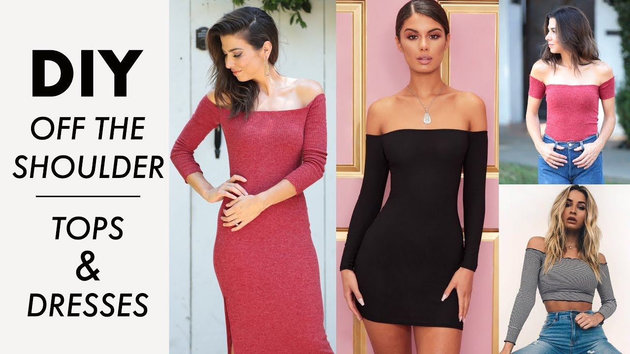 DIY: How To Make OFF THE SHOULDER Top / Dress (NO PATTERN!) -By Orly Shani