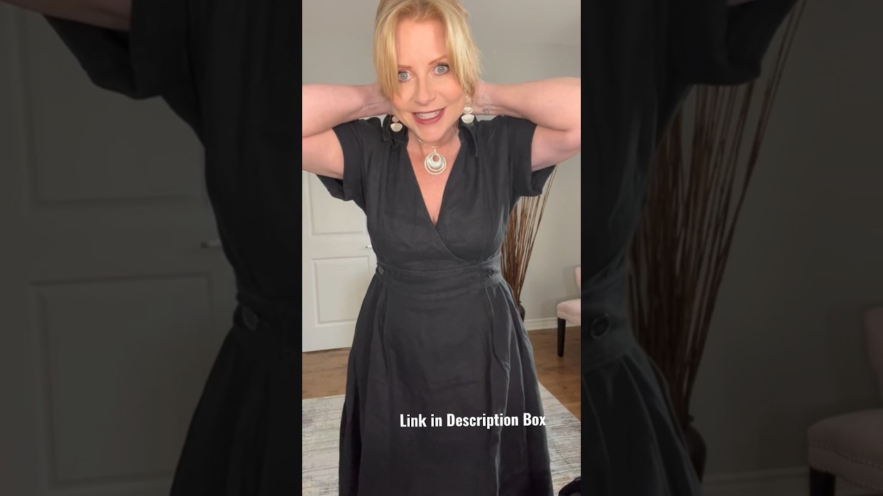 BANANA REPUBLIC, Classic Black Linen Dress || Over 50 Fashion