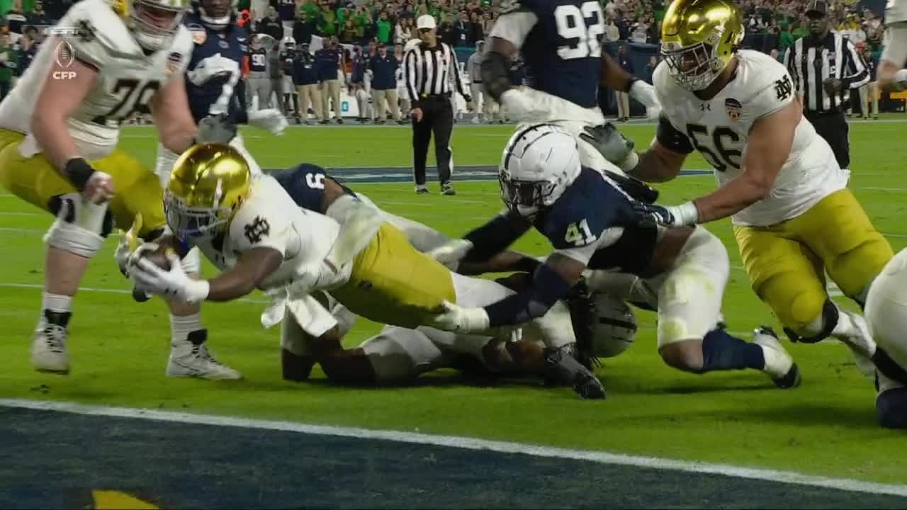 Jeremiyah Love WRESTLES with 4 defenders and EXTENDS for the TD 😳 | ESPN CFB