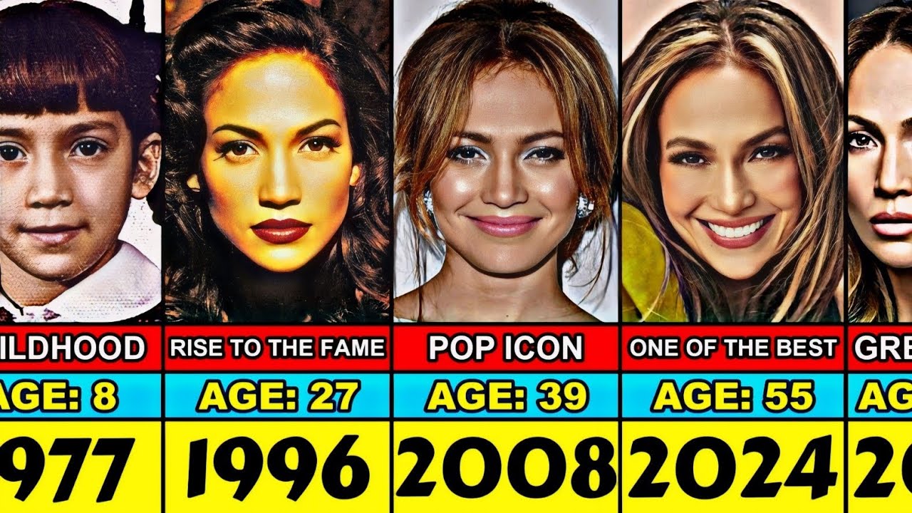 Jennifer Lopez Transformation From 8 to 55 Year Old