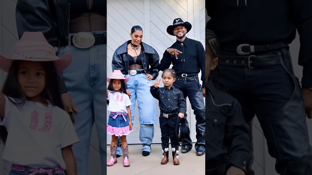 Usher has been marriage three times!! and his kids! Tameka Foster, Grace Miguel & Jenn Goicoechea