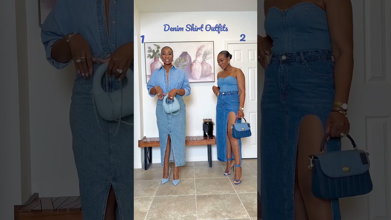 DENIM SKIRT OUTFITS | Denim on Denim Outfits | KASS STYLZ #howtostyle #fashiontrends #denimskirt