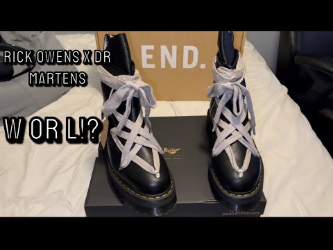 Rick Owens x Dr. Martens Quad Sole Pentagram Jumbo Lace Boot 'Black' ( Full Review )