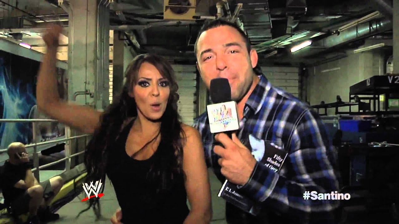 Santino humping Layla from behind on WWE Foreign Exchange. STOP THE CAMERAS !