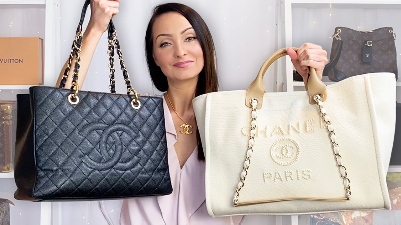 Chanel Deauville VS GST Tote Bag Review / Comparison & OUTFITS 💃