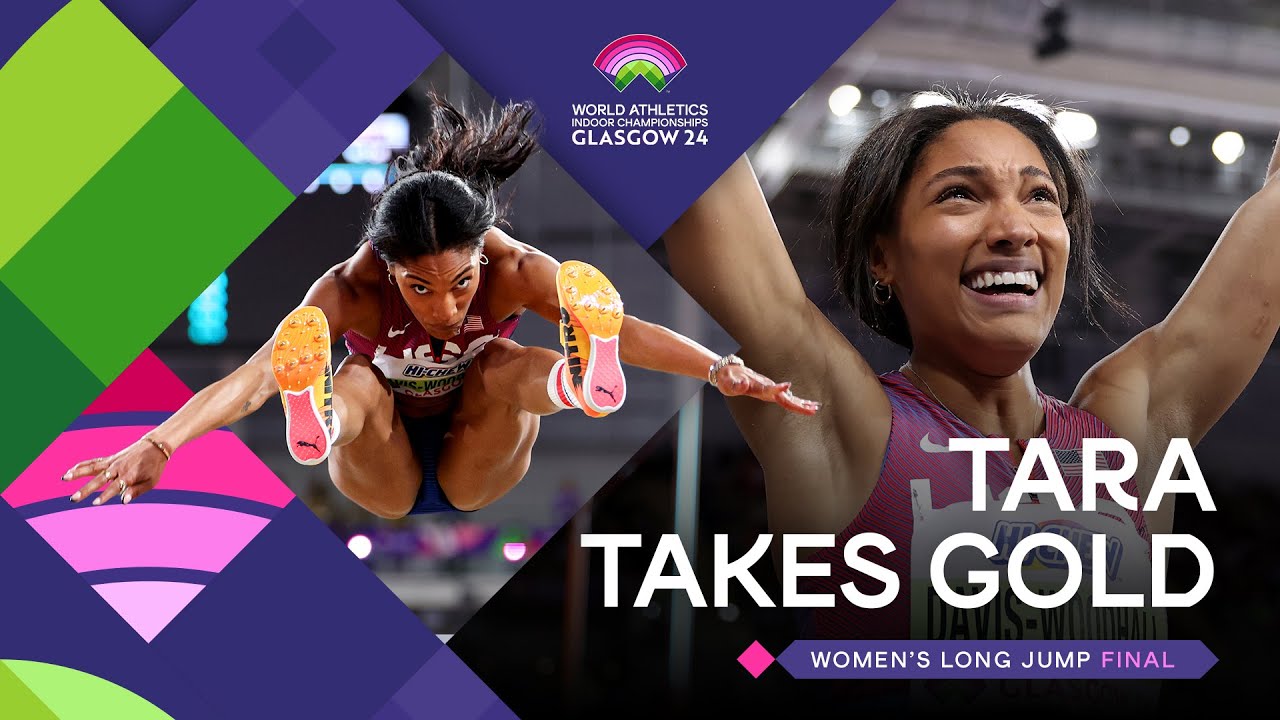 Tara Davis-Woodhall flies to long jump gold 🔥 | World Athletics Indoor Championships Glasgow 24