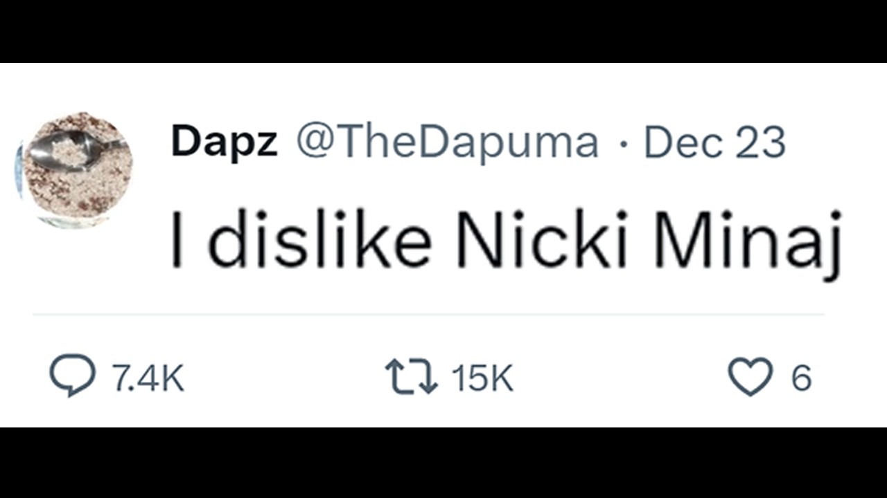 Saying “I dislike Nicki Minaj” on twitter. Will I survive?