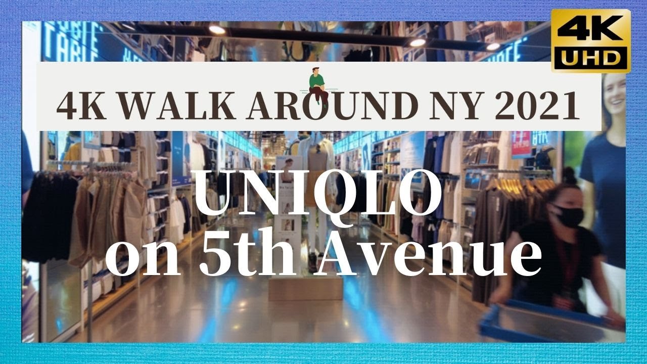 UNIQLO on 5th Avenue Walk around NY 2021 4K
