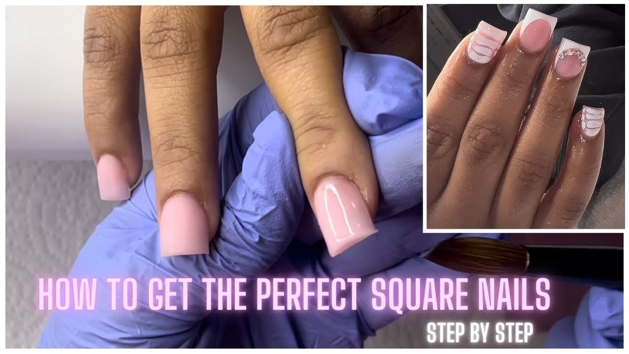 HOW TO: Short Acrylic Nails 📝 For Beginners 💕 | PERFECT SQUARE