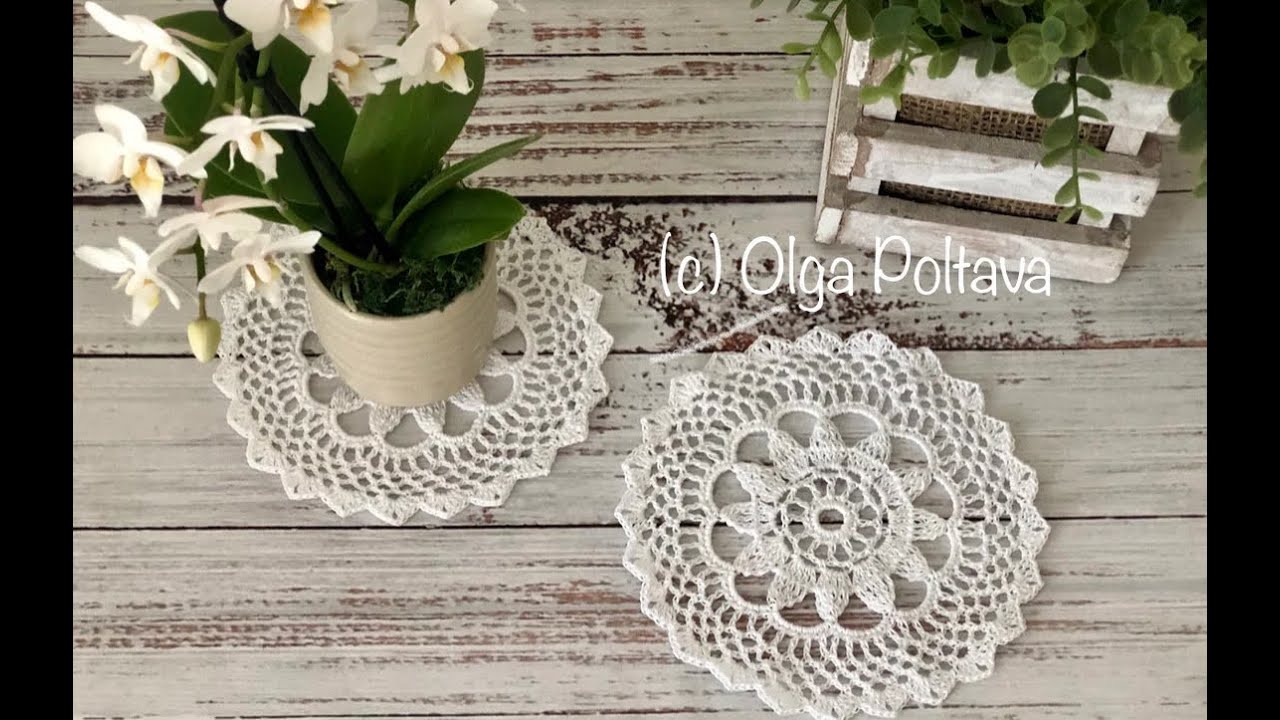 Crochet Small Doily, Easy Doily Tutorial