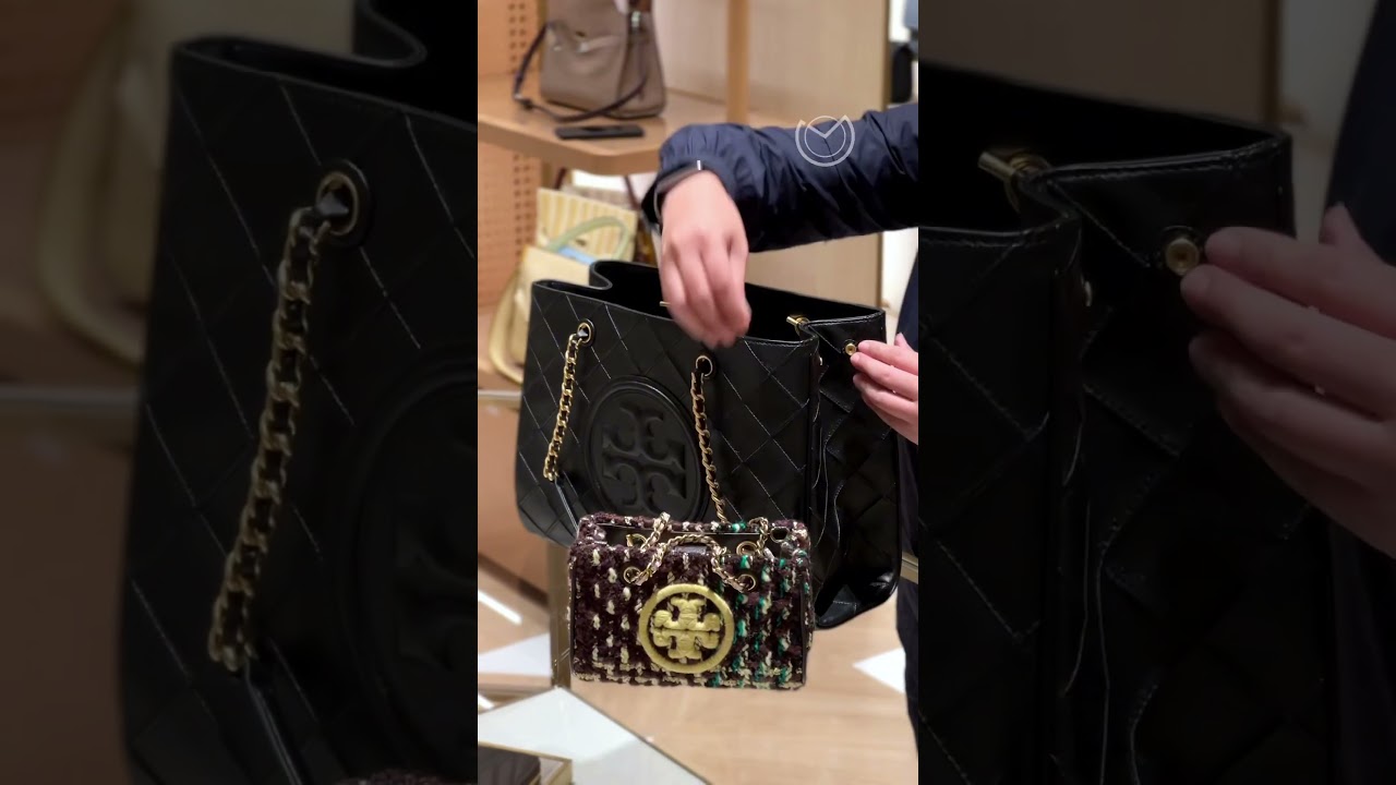 What Fits Inside Tory Burch Fleming Leather Tote Bag?