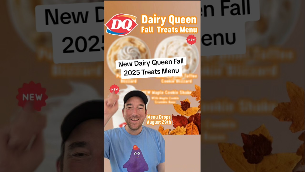 Dairy Queen Fall 2025 Treats Menu with New Blizzard and Shake #dairyqueen #dq #fastfood #icecream