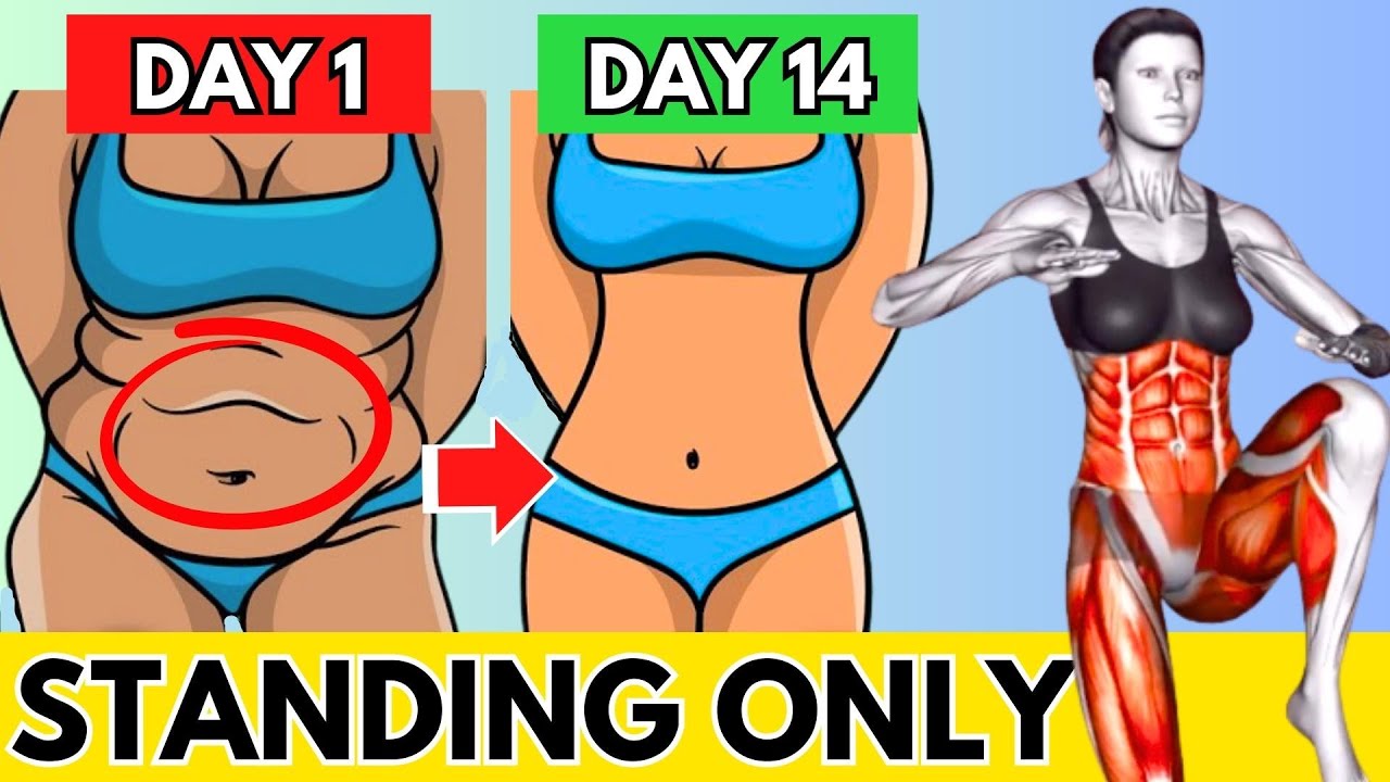 Get FLAT ABS In 2 WEEKS Doing This! 🔥 (STANDING ONLY)