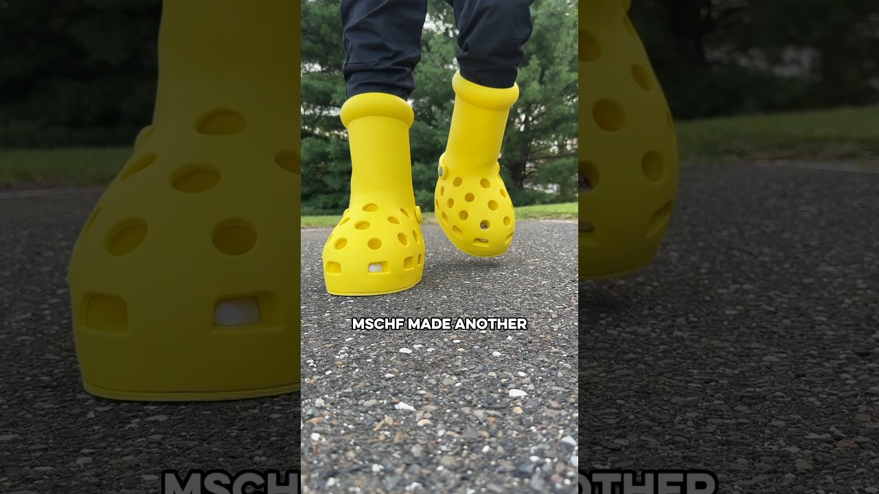 I Wore the MSCHF Crocs Big Yellow Boots🐊