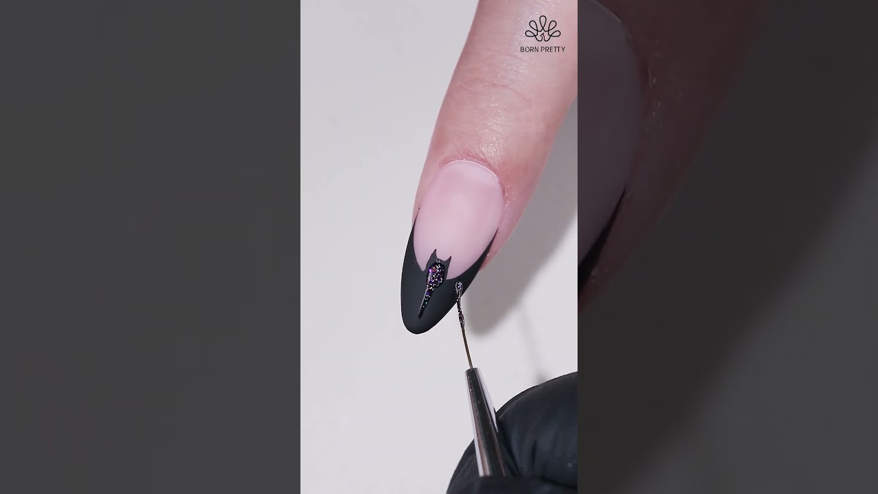 Halloween French Bat Nails| BORN PRETTY