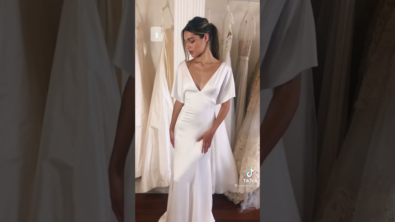 Minimalist wedding dresses 😍 Which is your style dress? 1, 2, 3, 4, or 5? 💖