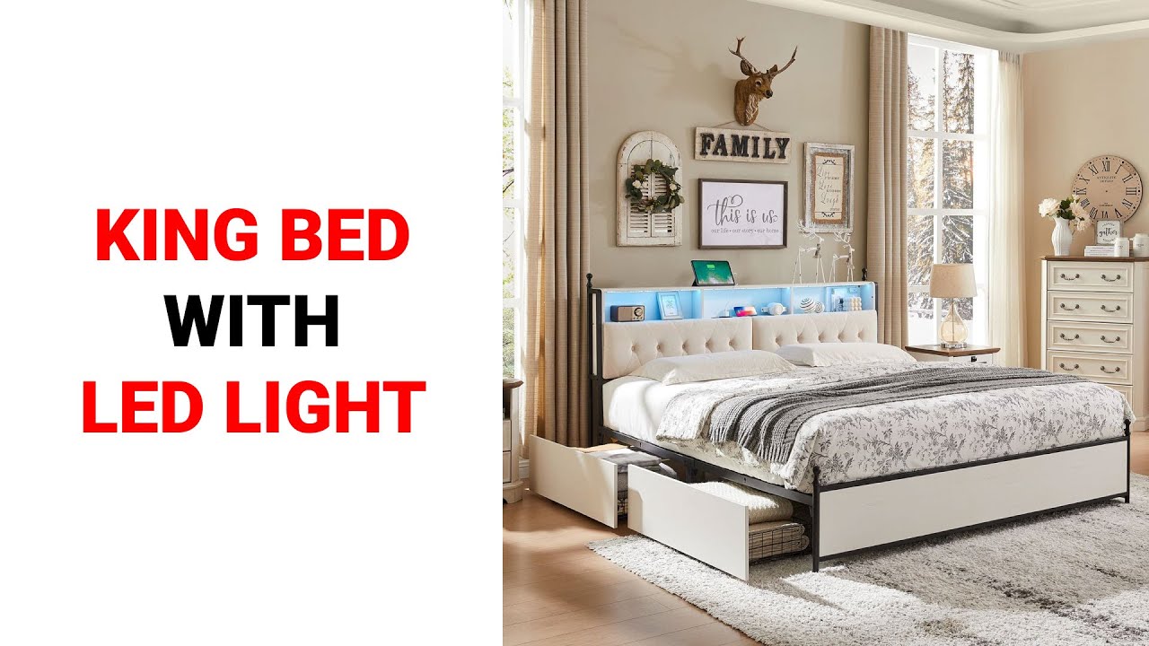 T4TREAM King Bed Frame with Storage Review and Buying Guide
