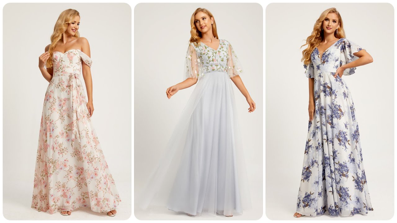 JJ's House 2022 Floral Bridesmaid Dresses New Collection