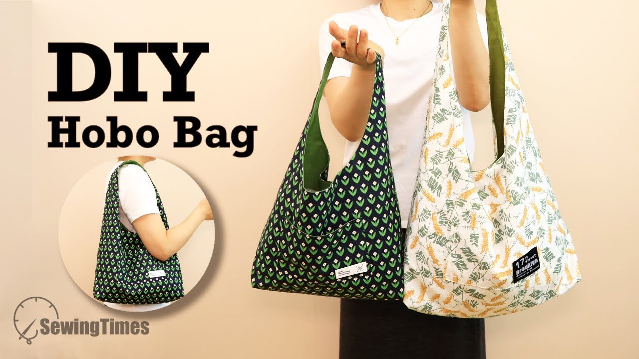 Easy Hobo Bag Tutorial 💖 DIY 2 Size Shoulder Bag Pattern Drawing