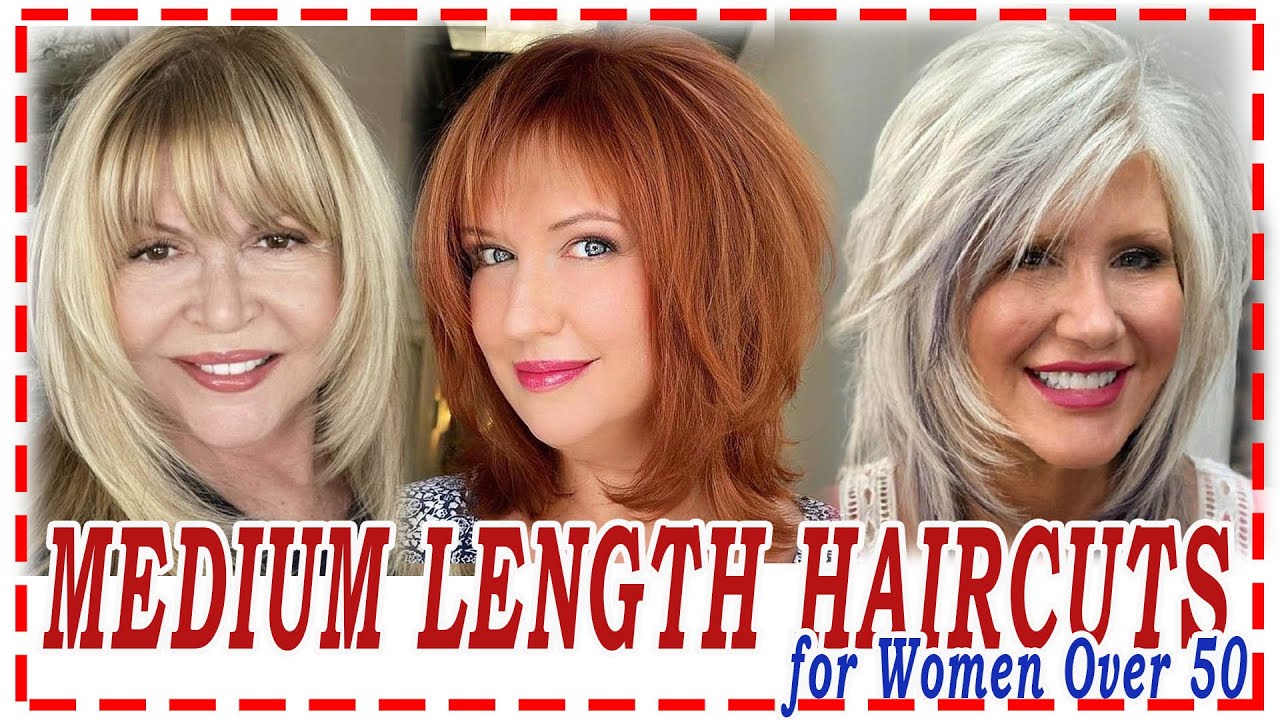 25 Best💕Hairstyles 2025 for Women Over 50 to Look Younger.medium length haircuts.