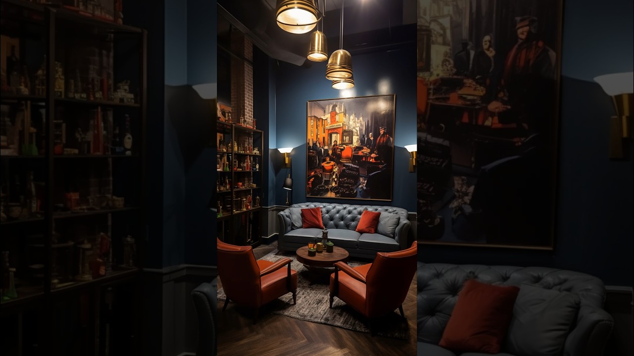 Here’s our take on a Modern Peaky Blinders cigar lounge and bar🖤