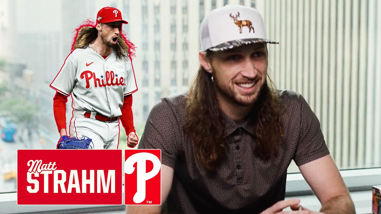 Phillies STUD reliever Matt Strahm rips some cards and answers some 🔥 ⚾️ questions