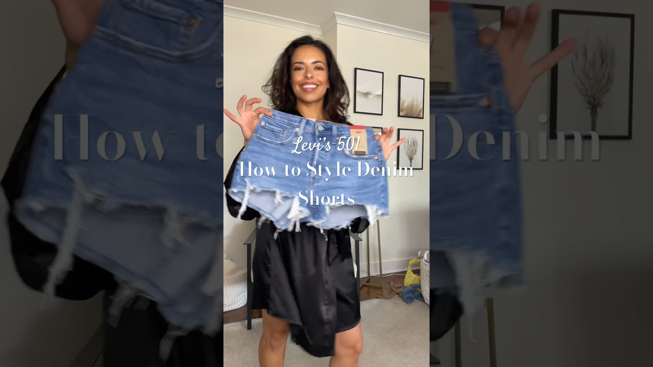 How to Style Denim Shorts: Levi’s 501 #howtowear #fashion #ootd #petite