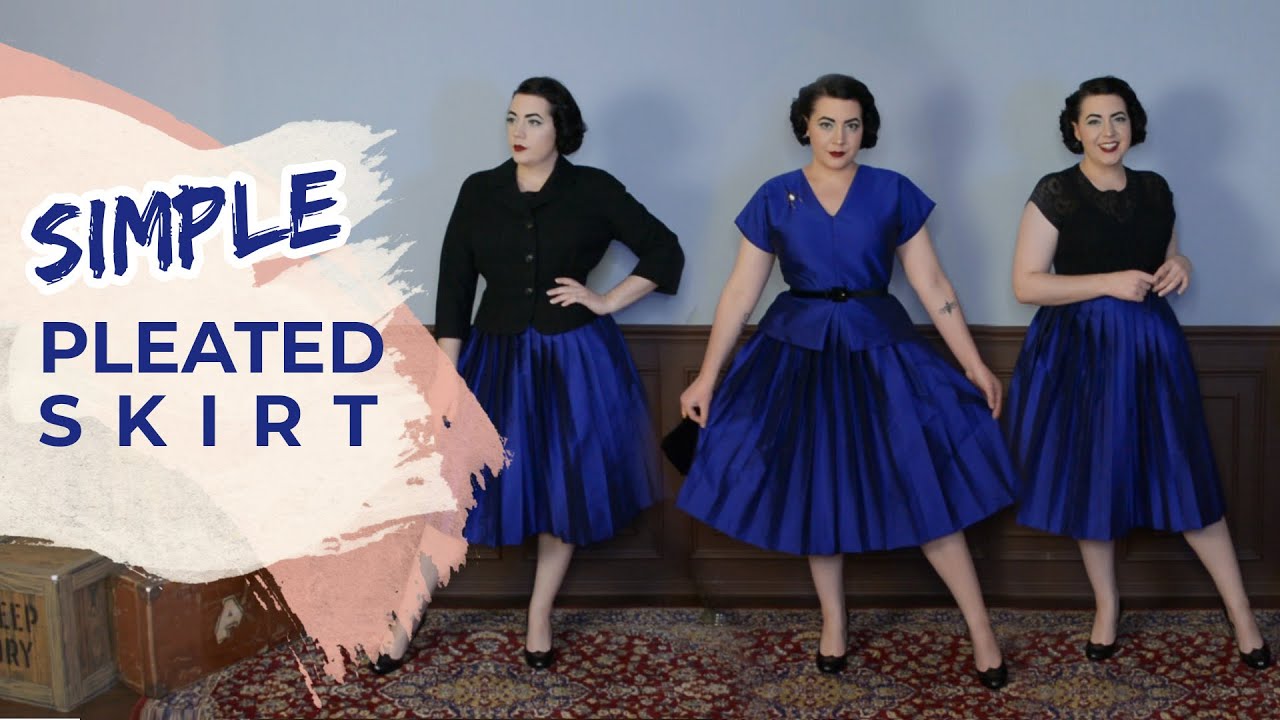 How to Make a Simple Pleated Skirt // Retro Sewing Project