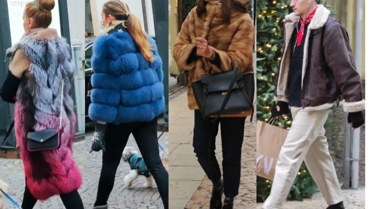 Shearling Coats, Flying Jackets & Fur Coats are back in style this season Street Style ITALY #vogue
