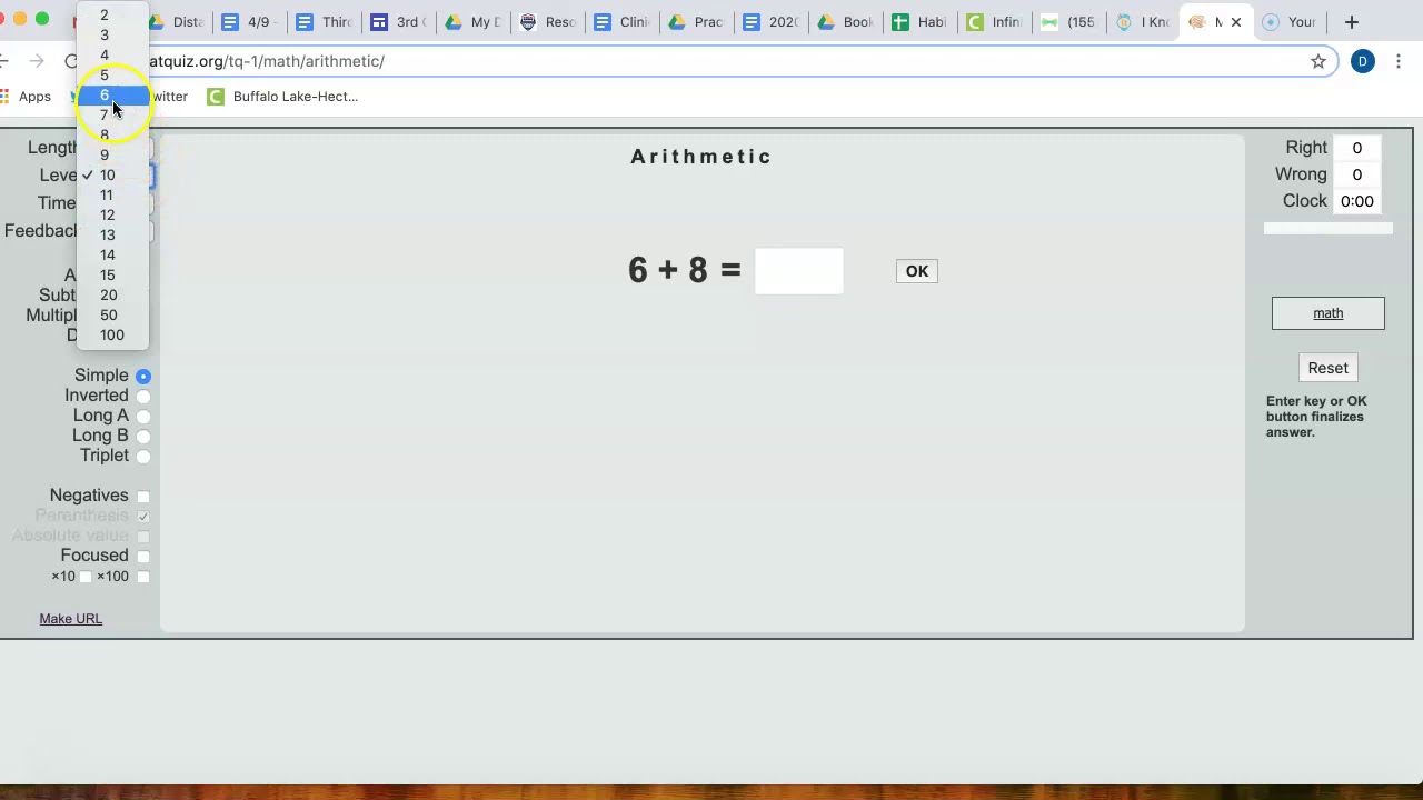 Thatquiz directions
