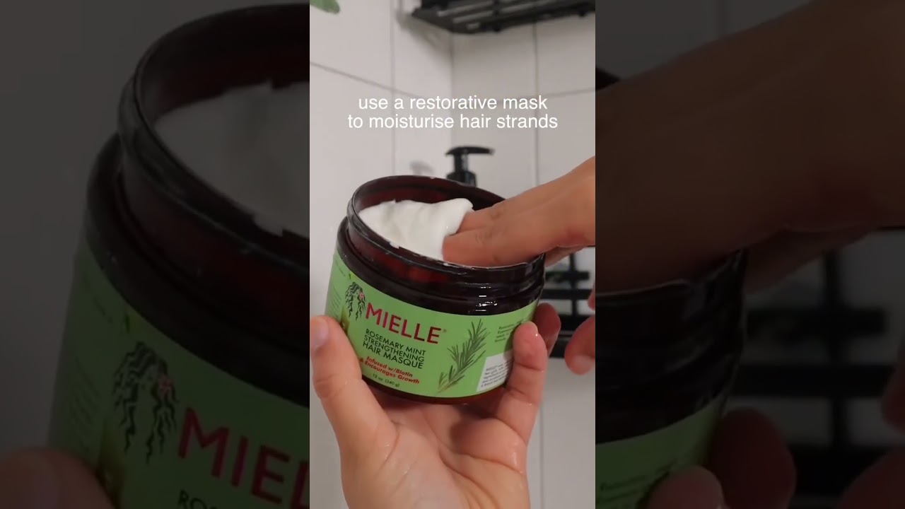 Mielle Rosemary Mint Strengthening Shampoo | Rosemary Mint Strengthening Hair Masque