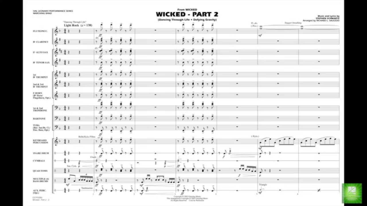 Wicked - Part 2 arranged by Richard L. Saucedo