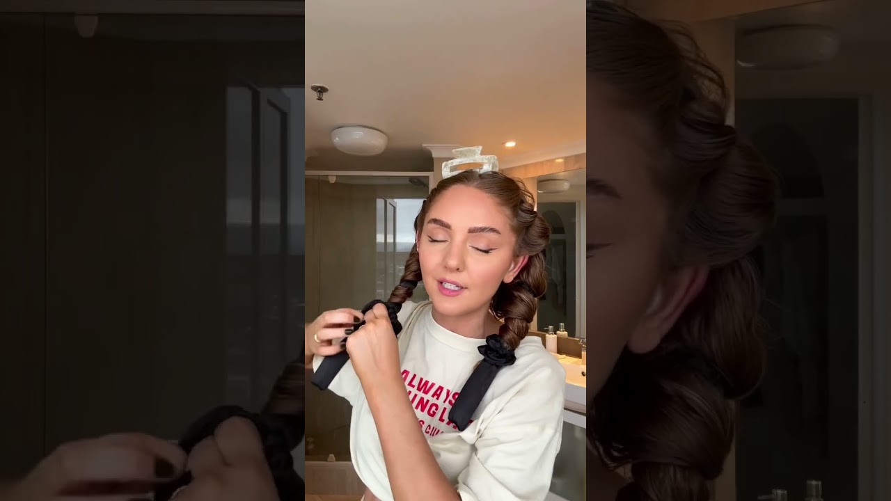 easy HEATLESS curls for SCHOOL! 📚 💇‍♀️